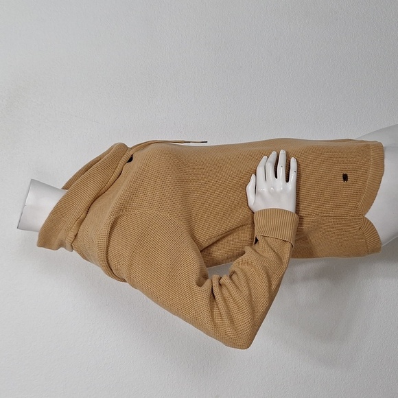 Lauren Ralph Lauren Quiet Luxury Preppy Tan Cowl Neck Drawstring Sweater Size L - Picture 4 of 12